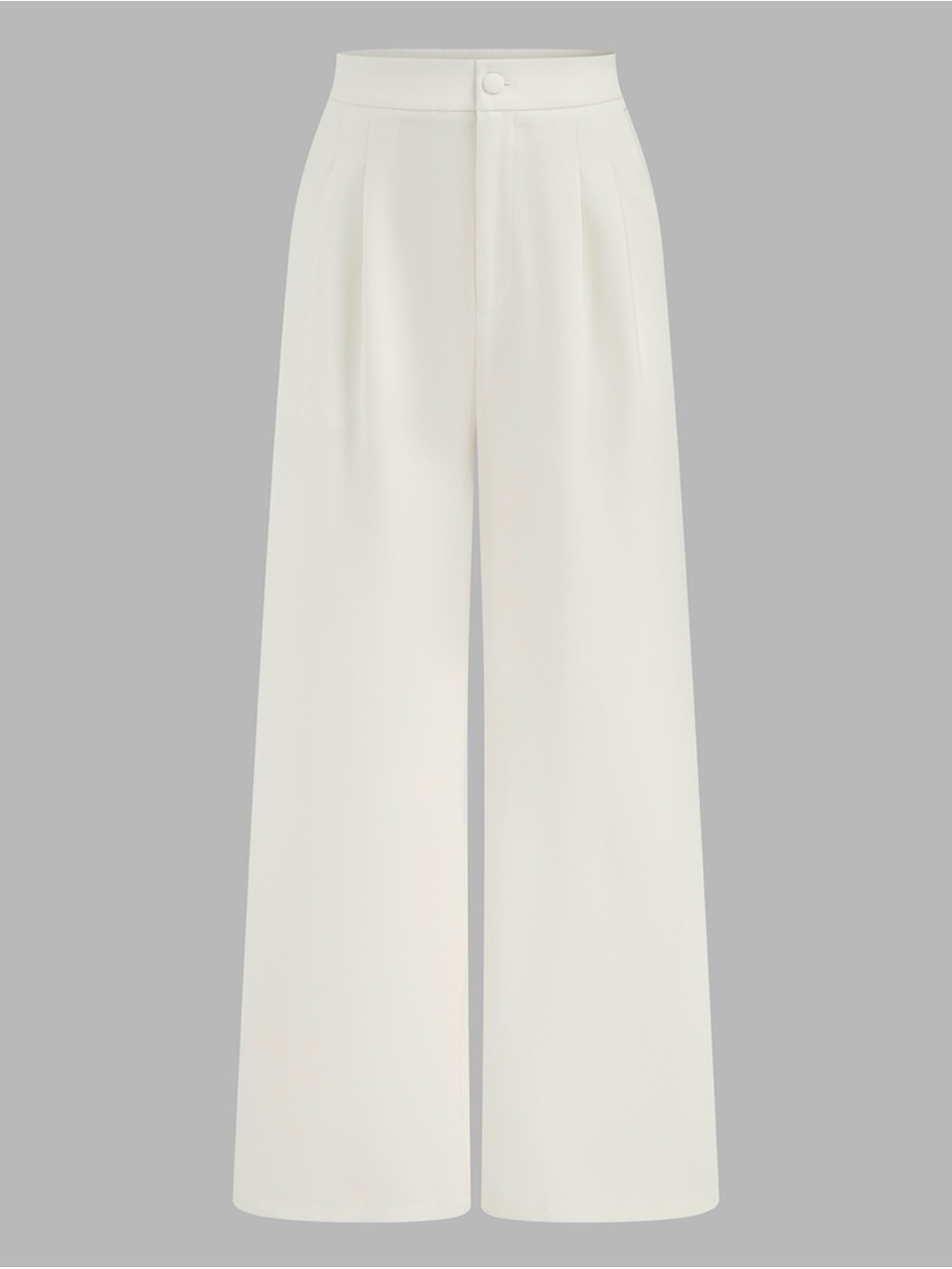 Commense Sleeveless Button Vest & Wide-Leg Pants Set - Cream - Picture 5 of 8